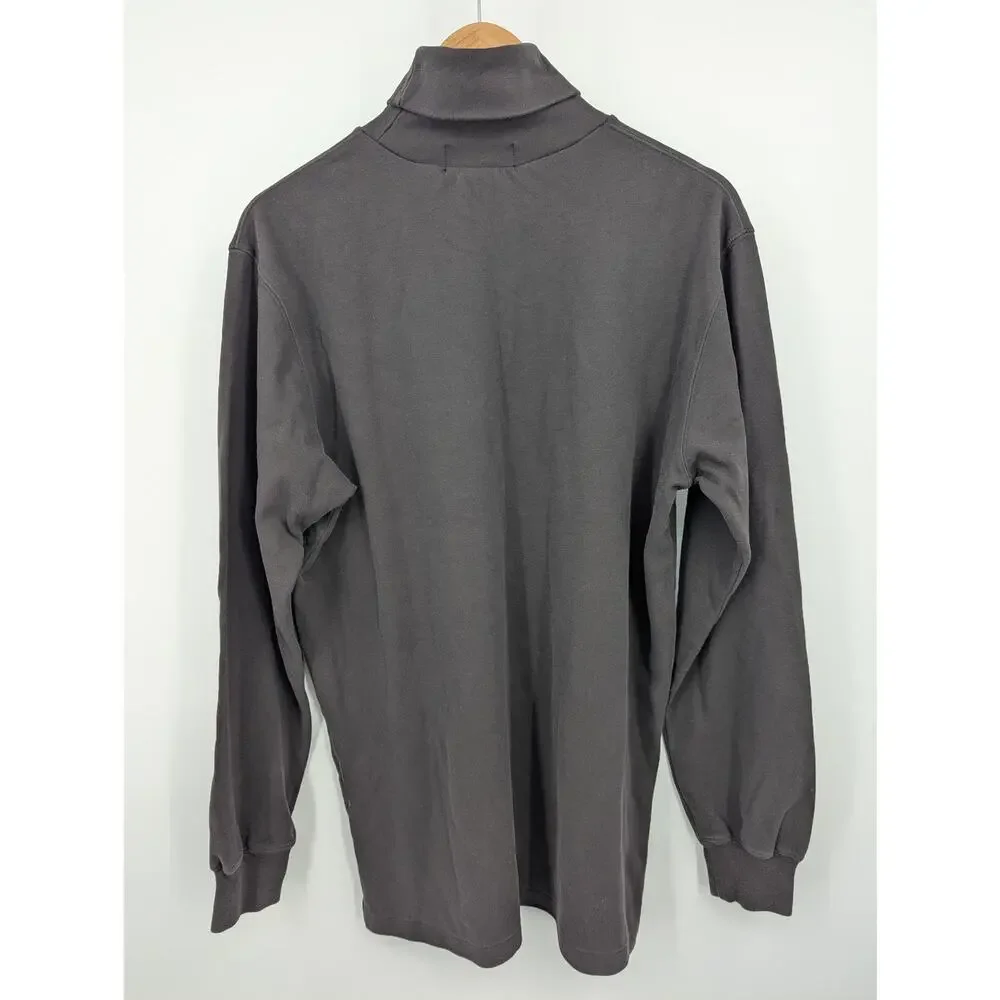 Vintage Polo Ralph Lauren 100% Cotton Black Turtleneck Long Sleeve Shirt L Large